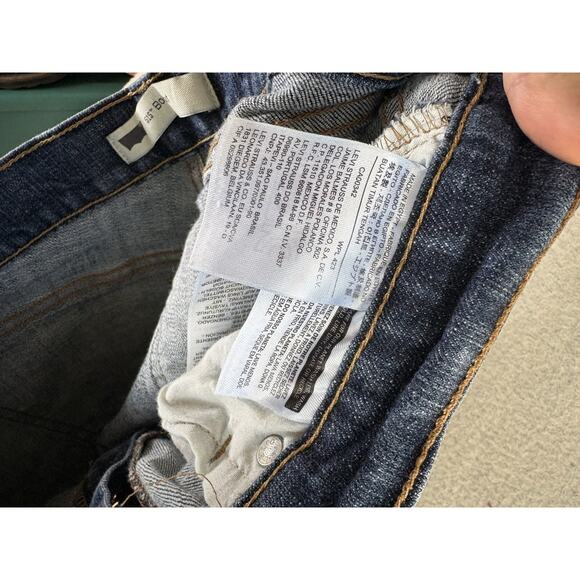 Levis 515 Jeans Womens sz 12 31x32 FITS 33x30 Blue Bootcut Dark Wash 5 Pocket - Picture 12 of 16